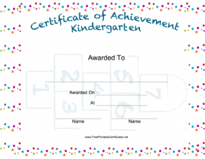 Kindergarten_Achievement_Certificate