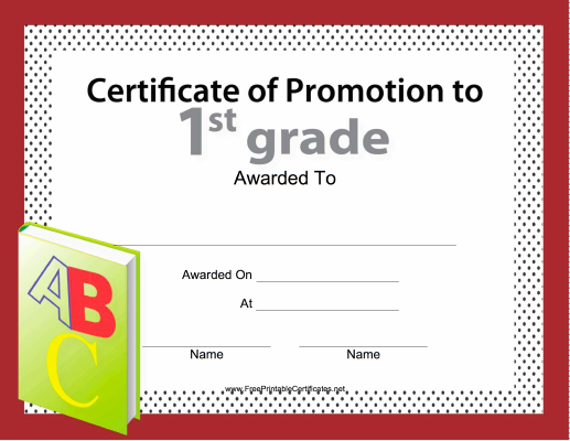 1st_Grade_Promotion_Certificate