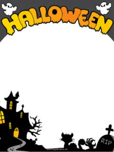Haunted_House_Halloween_Border