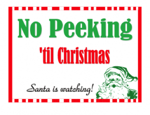 No_Peeking_Santa_Sign